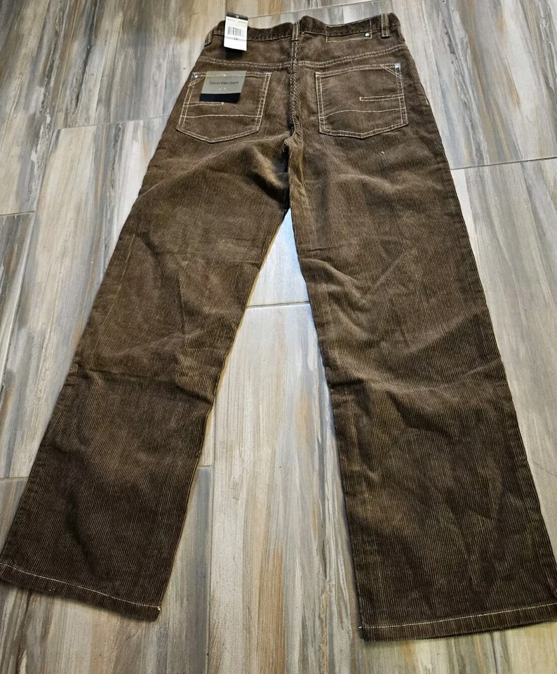 Niñas Marrón Corderoy Calvin Klein Vaqueros/Talla 12, Algodón, Nuevo Con Etiquetas Foto 1 de 4