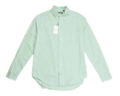 Gitman Vintage $205 NWT Green Striped Seersucker Button Down Oxford Shirt M - Image 1 of 4
