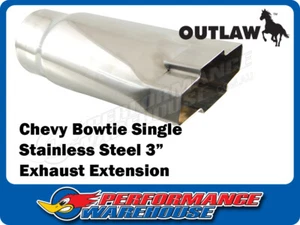 Chevy Bowtie Stainless Steel Exhaust Extension 3” - Picture 1 of 4