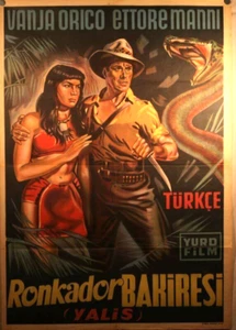 Vintage Turkish Lithograph poster of a Jungle Movie - Picture 1 of 1
