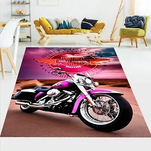harley teppich, Bikerteppich, Biker Geschenk, Motorrad Vorleger - Bild 1 von 9