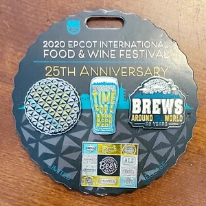 Juego de 4 pines Epcot 2020 festival de comida y vino cervezas alrededor del mundo Disney Parks LE - Imagen 1 de 3