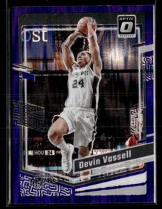 2023 Panini Donruss Optic Devin Vassell #184 Purple Shock Prizm Holo Spurs - Picture 1 of 2