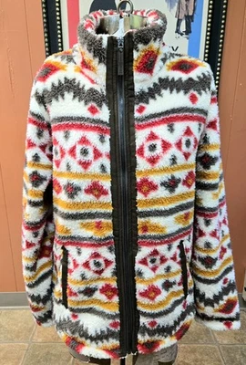 Suéter Chaqueta Cruel Denim Para Mujer Talla L Southwestern Polar Cremallera Completa Foto 1 de 4