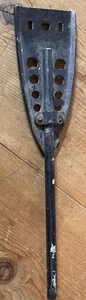 Vintage Metal Wedge W/ Riveted Poke Unknown Use Black On Metal 12” Long - Picture 1 of 12