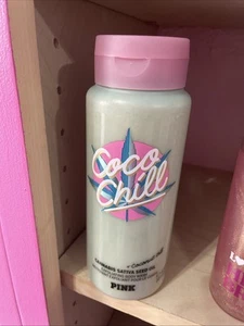 VICTORIAS SECRET ROSA COCO CHILL EXFOLIANTE GEL DE BAÑO ACEITE DE CANIBAS 16 OZ NUEVO - Imagen 1 de 2