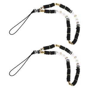 2 Pcs Mobile Phone Bracelet Lanyard Lovers Charm Strap Pendant Accessories - Zdjęcie 1 z 12