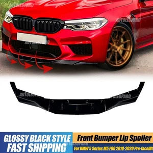 For BMW 5 Series M5 F90 2018-2020 Pre-facelift Front Bumper Lip Diffuser Spoiler - Picture 1 of 7