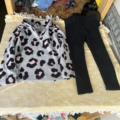 Pulôver e leggings de lã para meninas tamanho. 4T - Imagem 1 de 4