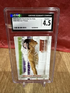 MICHAEL PHELPS ROOKIE 2004 Sports Illustrated For Kids USA RC Cgc 4.5 Graded - Picture 1 of 6