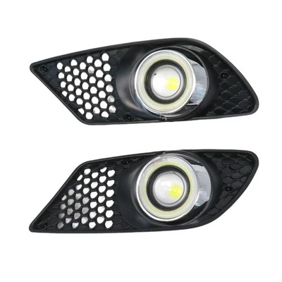 LED Bumper Fog Lights w/ Cover Angel Eye For Mercedes Benz W204 C230 C300 C350 — 第 1/4 张图片