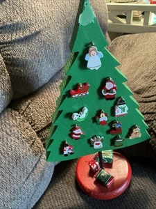 Vintage Christmas Tree With Ornaments Handmade - Picture 1 of 6