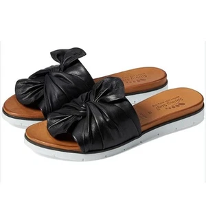 Spring Step Lavona-B Sandals Black Leather Slip-On Size 8.5 US 39 EU NIB Stylish - Picture 1 of 13