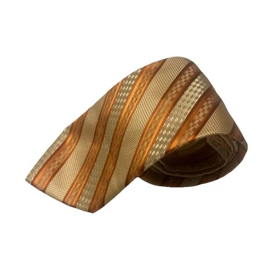 Мужской оранжевый многоцветный галстук Stacy Adams с подходящим квадратным карманом НОВЫЙ - Изображение 1 из 4