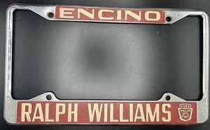 Vintage Ralph Williams Ford Encino California Metal License Plate Frame B - Picture 1 of 4