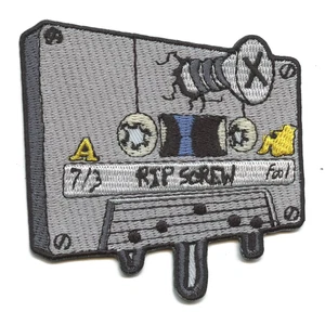 713 Rip Screw Mix Tape Patch Music Hip-Hop Screwed Up Embroidered Iron on - Picture 1 of 2