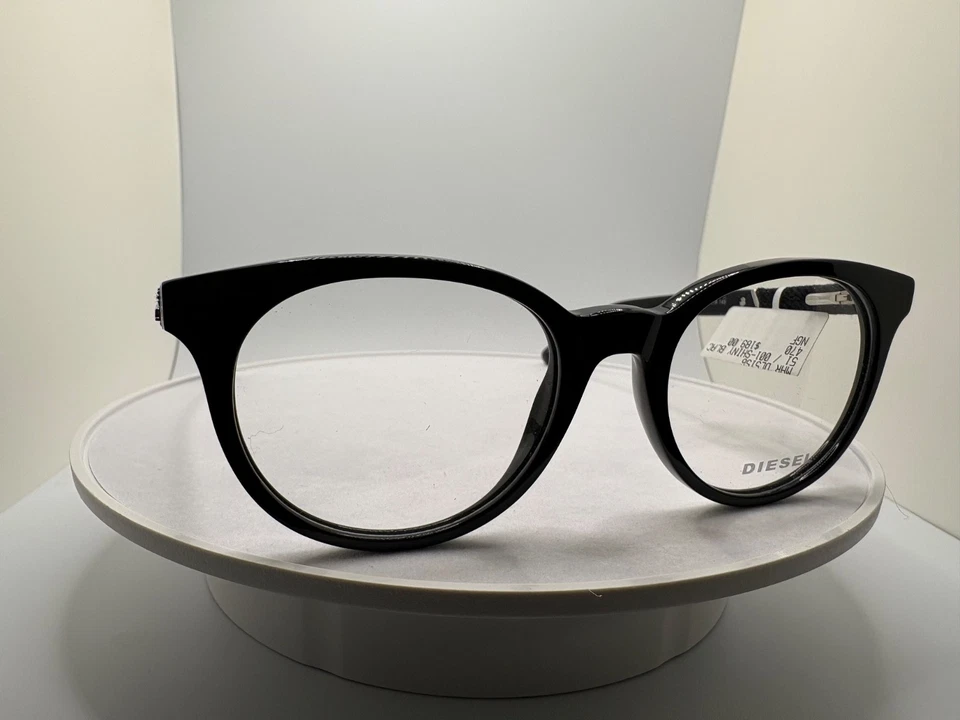 Monturas para gafas Diesel DL5156 Col.001 negras redondas borde completo denim 51-19-145 Foto 1 de 1