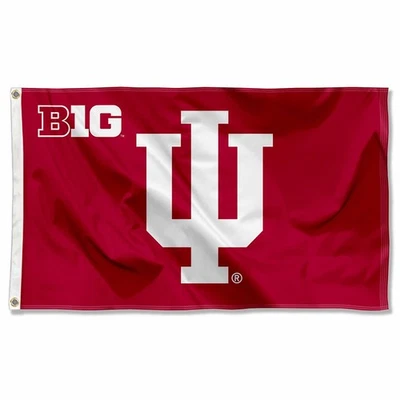 Indiana Hoosiers IU Big 10 Flag 3x5 Banner - Image 1 of 4
