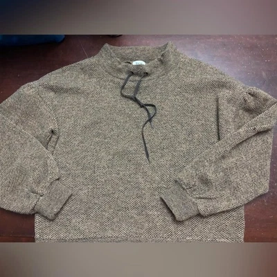 Woman’s BKE brown/black cropped draw string polyester top luxury outdoor medium - Image 1 of 4