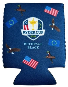 Ryder Cup Bethpage 2025 negro golf neopreno Coozie enfriador de latas 12 onzas ⛳️ nuevo - Imagen 1 de 2