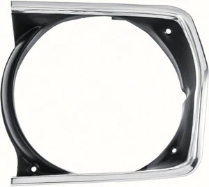 1970-72 Plymouth A-Body Headlamp Bezel - LH - Black - Picture 1 of 1