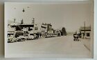 ca 1940s WA RPPC Postcard North Bend Street Scene cars stores signs Ellis 3101