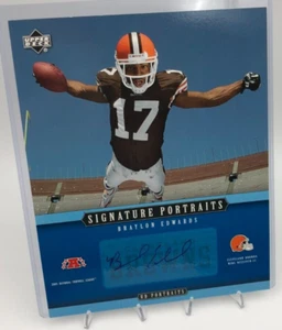 BRAYLON EDWARDS Rookie AUTO 2005 UD PORTRAITS 8x10" LARGE FORMAT Card MICHIGAN - Picture 1 of 12
