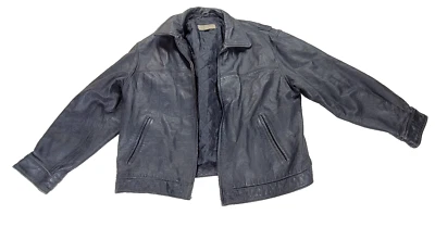 Vintage St Johns Bay Leather Jacket Mens Sz XXL Black Leather Gorpcore Cold Coat - Image 1 of 4