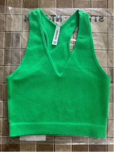 Women's Zenana Green Ribbed Tank Top Size L/XL - Picture 1 of 5