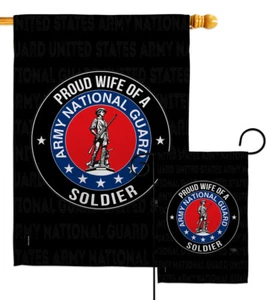Armee stolze Frau Soldat Garten Flagge Nationalgarde Streitkräfte Geschenk Hof Banner - Bild 1 von 17