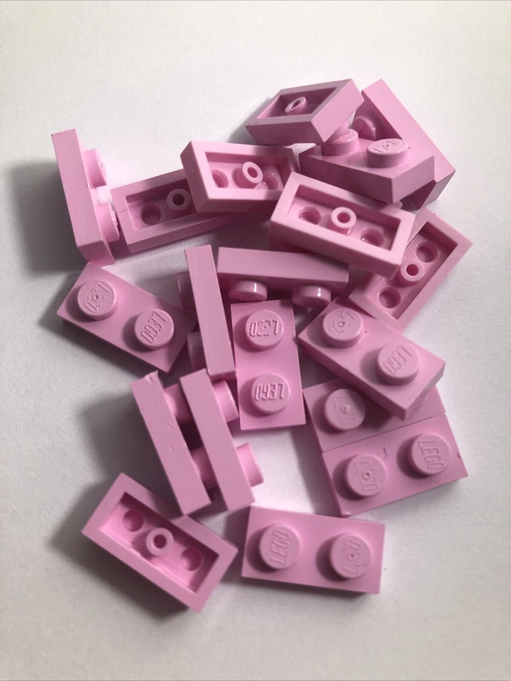 Genuine Lego, 20 Plate 2 x 1, 3023, Spares, Classic, City, Town - Bright Pink - Image 1 of 1