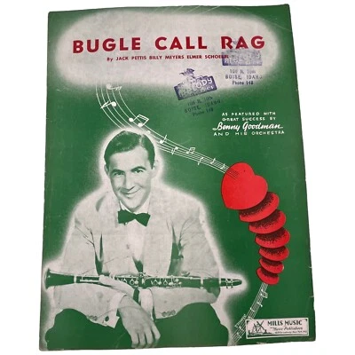 Vintage Sheet Music Bugle Call Rag Benny Goodman & His Orchestra Red Hearts - Image 1 of 4