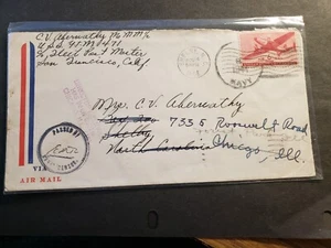 Yard Craft USS YTM-471 Naval Cover 1944 Censored WWII Sailor's Mail - Picture 1 of 2
