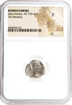 NGC F Roman AR Denarius of Julia Domna AD193-217 NGC Ancients Certified Silver - Image 1 of 3