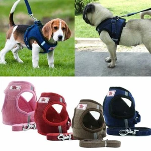 Pet Control SMALL Dog Harness Soft Mesh Walk Collar Safety Strap Vest Leash Set - Picture 1 of 16