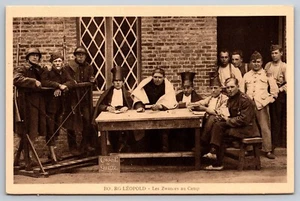 Postcard Belgium Leopoldsburg Zwanzes (beerlovers) at Camp WWI War Council 1L - Picture 1 of 2