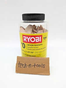 RYOBI #0 FSC Wood Biscuits 5/8” X 1-27/32” Use With All Plate Joiners 150 Pieces - Picture 1 of 5