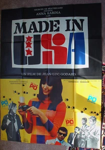 Made in the USA 1966•Godard Faithfull•Original French Movie Poster 47x62•New - Picture 1 of 11