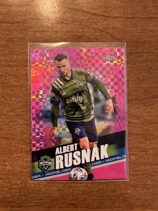 2022 Topps Chrome MLS Pink X-Fractor Albert Rusnak seattle sounders soccer - Picture 1 of 2