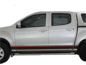 2 PCS Side Skirt Stripe Car Sticker For Isuzu D-max Graphics Racing Sport Decals - Picture 1 of 4