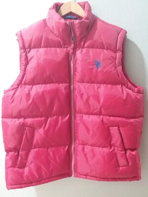 US polo Assn. Men's Red Puffer Vest Size Medium Quilted  - Image 1 of 4