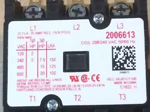 Contactor de cuidado de cocina Welbuilt 3 polos 208/240V - Imagen 1 de 5