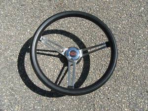 1960s 70s GM CHEVY DEEP DISH 3 SPOKE STEERING WHEEL NOVA CHEVELLE CAMARO - Bild 1 von 6