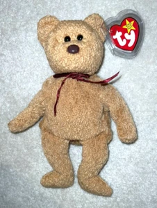 Ty Beanie Baby Retirado 1993 1996 Reino Unido errores Curly Bear - Imagen 1 de 7