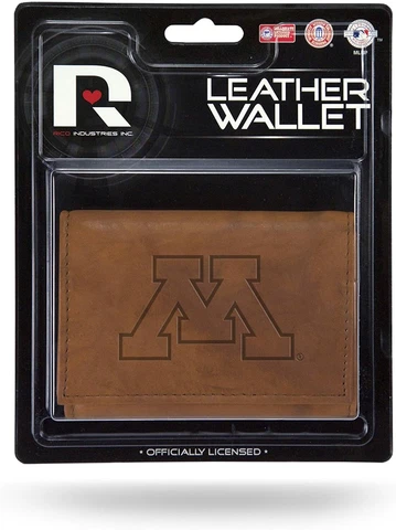Minnesota Golden Gophers Falcons Leather Trifold Wallet Ship Local Midwest Cover