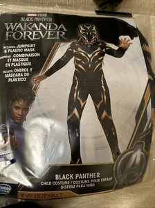 Kid’s Black Panther Halloween Costume New Full Set Size Large - Picture 1 of 4