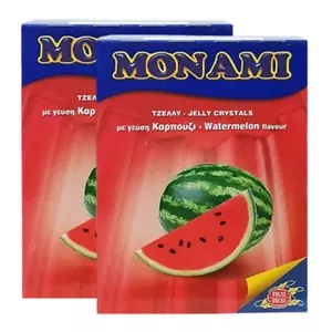 MONAMI Jelly Crystals with Watermelon Flavour 2 Pa Packs of 2 Sachets (75g each) - Picture 1 of 1