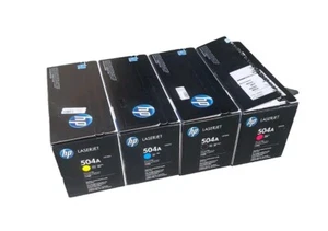 Original HP 504A 504X CE250X CE251A CE252A CE253A Tonerkartuschen (1 komplettes Set) - Bild 1 von 7