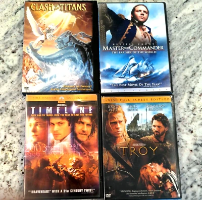 Lot of 4 DVDs: Timeline, Troy, Clash of the Titans, Master and Commander - Image 1 of 4