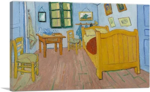 ARTCANVAS The Bedroom 1888 Canvas Art Print by Vincent van Gogh - Foto 1 di 15